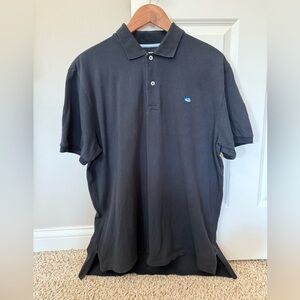 Southern Tide Black Polo Shirt, Large